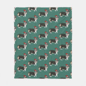 Couverture Polaire Corgi de Noël (Devant)