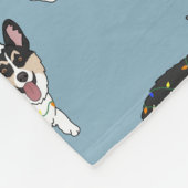 Couverture Polaire Corgi de Noël (Coin)