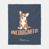 Couverture Polaire Corgi Incognito Chien Maman Gag (Devant)