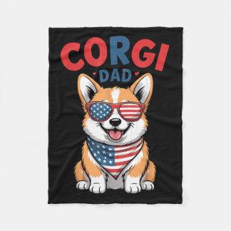 Couverture Polaire Corgi Patriote Papa Corgi Papa Chien Aamerica 4 Ju