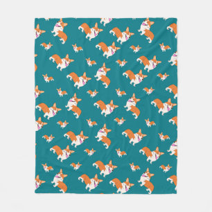 Couverture Polaire Corgi riant de Gallois