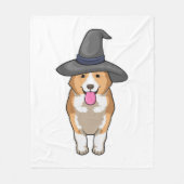 Couverture Polaire Corgi Witch (Devant)