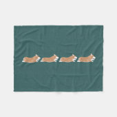 Couverture Polaire Corgis Volants (Devant (Horizontal))
