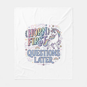 Couverture Polaire Corne de Licorne Premier Questions Plus Tard Autoc