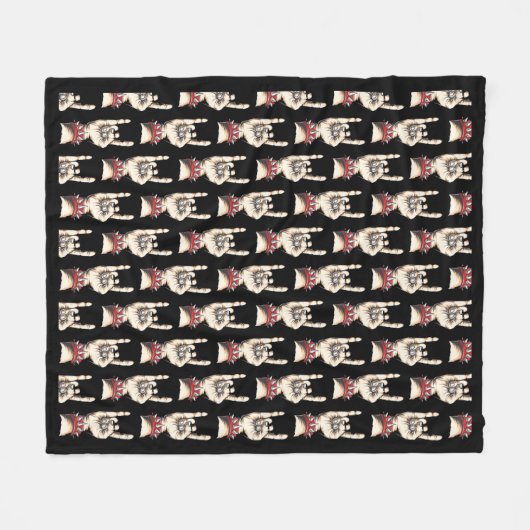 Couverture Polaire Cornes noires (Devant (Horizontal))