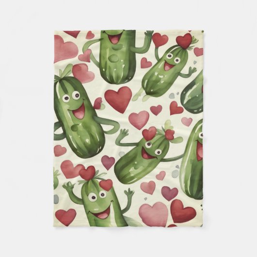 Couverture Polaire Cornichonner avec amour (Devant)
