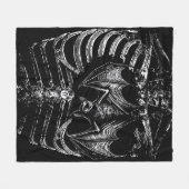 Couverture Polaire Corps de squelette X-ray avec chauve-souris (Devant (Horizontal))