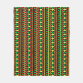 Couverture Polaire Correspondance Kwanzaa Jaune Rouge Noir Vert Moyen (Devant)