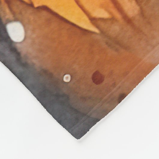 Couverture Polaire Corso De Canne D'Halloween Avec Peur Citrouille (Coin)