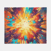 Couverture Polaire Cosmic Burst Abstract Splatter Art (Devant (Horizontal))