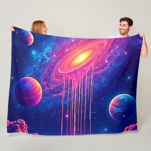 Couverture Polaire Cosmic Drip: Galaxy's Sweet Essence (En situation)