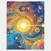 Couverture Polaire Cosmic Sun Mandala Art (Devant)