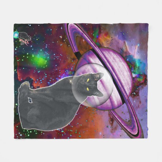 Couverture Polaire Cosmo Space-Cat (Devant (Horizontal))
