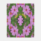 Couverture Polaire Cosmos rose Fleurs de marguerite Nature Personnali (Devant)