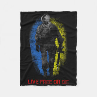 Couverture Polaire Cossack Guerrier Vivre-libre Ou Mourir Drapeau De