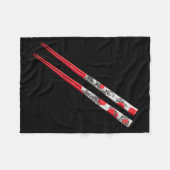 Couverture Polaire Costume de baguettes rouges cool (Devant (Horizontal))