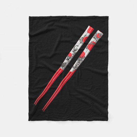 Couverture Polaire Costume de baguettes rouges cool (Devant)