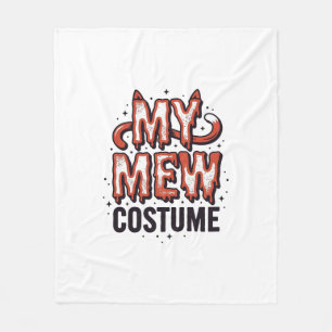 Couverture Polaire Costume de chat mignon d'Halloween Design vintage_