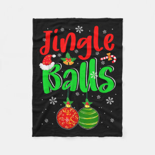 Couverture Polaire Costume de couple adulte drôle de Noël Jingle Homm