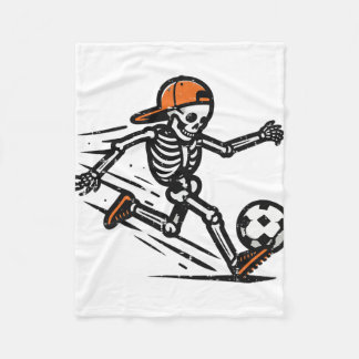 Couverture Polaire Costume de foot de squelette d'Halloween pour homm