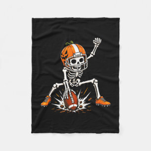Couverture Polaire Costume de football squelette citrouille Halloween