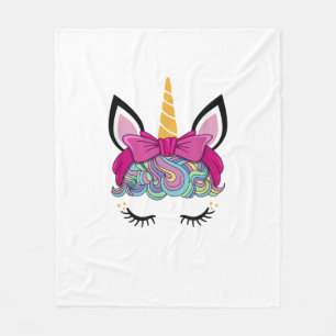 Couverture Polaire Costume de Licorne Magique pour Fille comme Cadeau