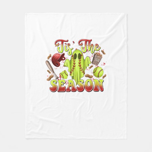 Couverture Polaire Costume De Softball éffrayant Drôle Halloween Tis (Devant)