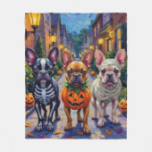 Couverture Polaire Costume d'Halloween en français pour chien-taureau (Devant)