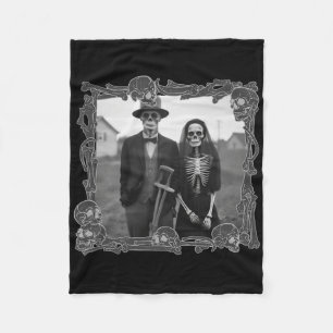 Couverture Polaire Costume d'Halloween squelette Gothic américain