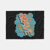 Couverture Polaire Costume Emblème Brave Pour Garçons Et Filles Cool (Devant (Horizontal))