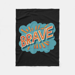 Couverture Polaire Costume Emblème Brave Pour Garçons Et Filles Cool