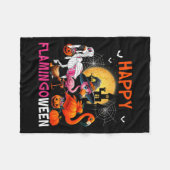 Couverture Polaire Costume Flamant rose rose d'Halloween Squelette so (Devant (Horizontal))