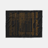 Couverture Polaire Costume Mac Et Fromage Drôle Aliments Valeur nutri (Devant (Horizontal))
