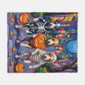 Couverture Polaire Costumes d'Halloween de Rat Terrier (Devant (Horizontal))