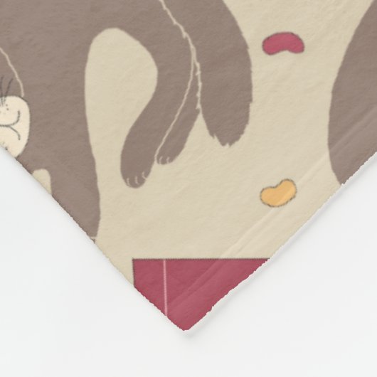 Couverture Polaire Cosy Amoureux des chats Collage (Coin)