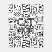 Couverture Polaire Cosy Cat Maman pour Amoureux de les chats (Devant)