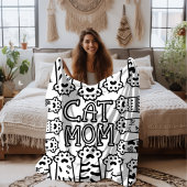 Couverture Polaire Cosy Cat Maman pour Amoureux de les chats