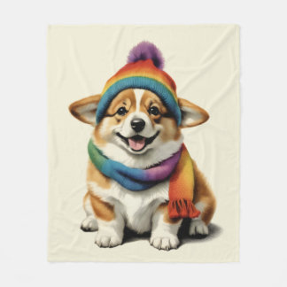 Couverture Polaire Cosy Corgi