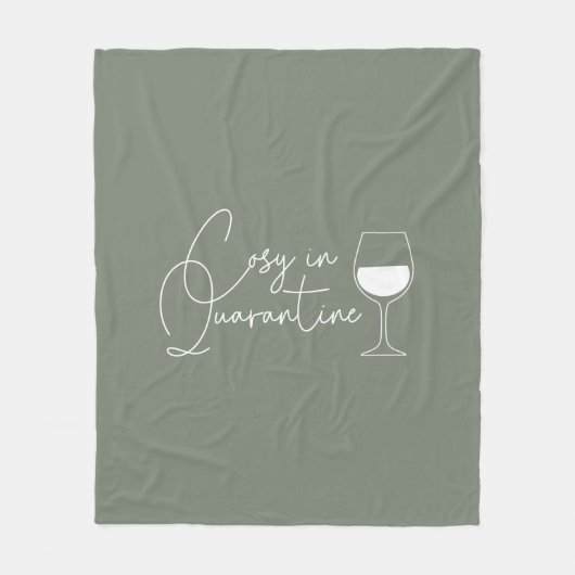 Couverture Polaire Cosy et vert des vins de quarantaine (Devant)