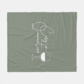 Couverture Polaire Cosy et vert des vins de quarantaine (Devant (Horizontal))