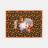 Couverture Polaire Cosy Halloween Baby Blanket Ajouter un nom mignon (Devant (Horizontal))