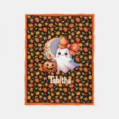 Couverture Polaire Cosy Halloween Baby Blanket Ajouter un nom mignon (Devant)