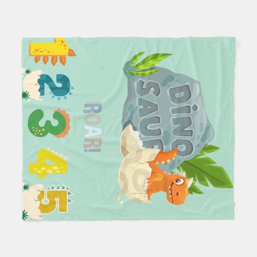 Couverture Polaire Cosy Hatching Dinosaur Fleece Blanket (Devant (Horizontal))