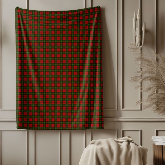 Couverture Polaire Cosy Holiday Classic Tartan Plaid Motif