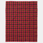 Couverture Polaire Cosy Holiday Classic Tartan Plaid Rouge Noir Or (Devant)