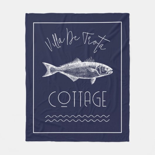 Couverture Polaire Cosy Lake House Dark Blue (Devant)