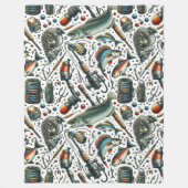 Couverture Polaire Cosy Lake House Pêcheur (Devant)