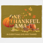 Couverture Polaire Cosy ONE MERCI MAMA Christian Thanksgiving (Devant (Horizontal))
