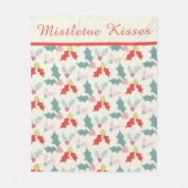 Couverture Polaire Cosy Pastel Mistletoe Motif (Devant)