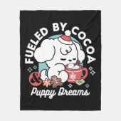 Couverture Polaire Cosy Puppy Dreams - Chocolat chaud et Noël (Devant)